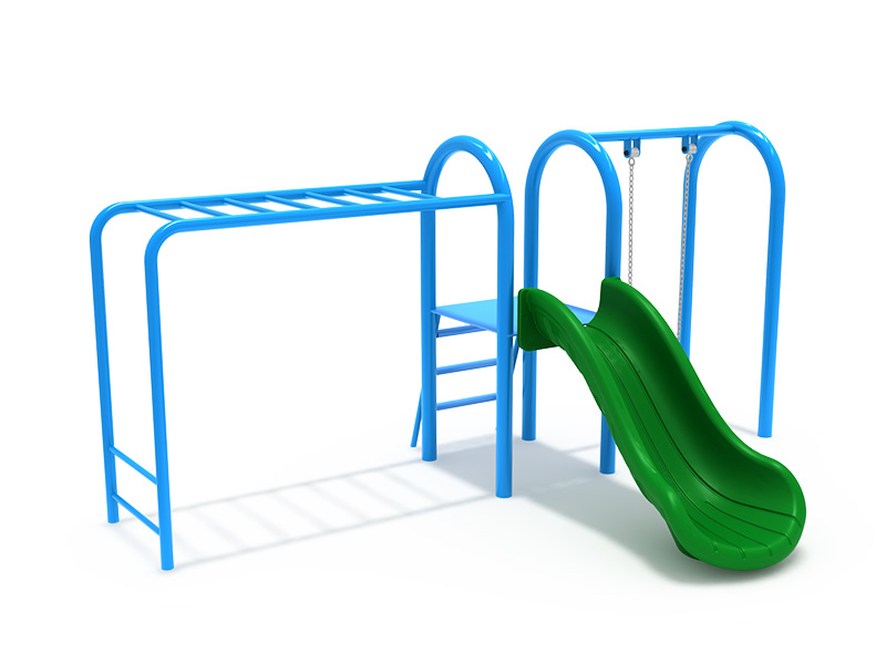 Climbing set with slide