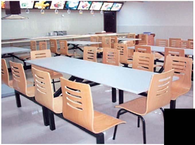 School chairs and tables