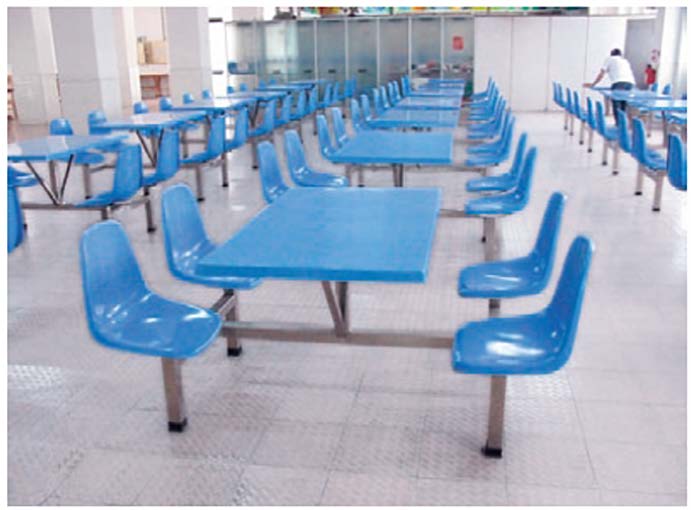 Lecture room chairs and tables
