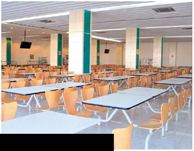 Classroom chairs and tables
