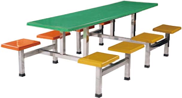 Fiberglass Table And Bench Set for schools and colleges