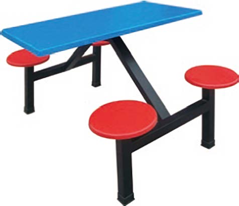 Study Table with Stools Stainless Steel