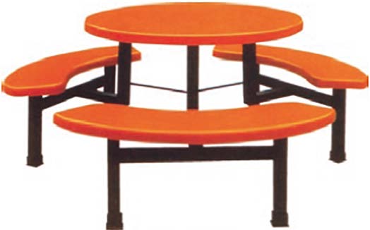 Study room Fiber Glass Table & Bench 6 Seater 