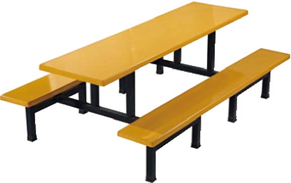 Fiberglass Table And Bench Set for schools & colleges