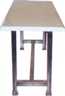 Powder Coated Square MS White Top Laboratory Stool