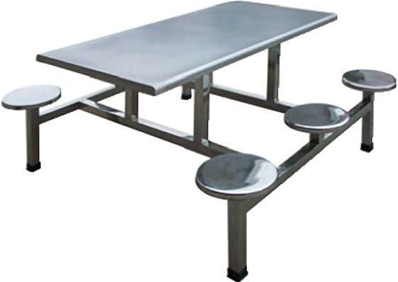 Combination Study Table and Chairs for School Dining Hall and Staff Canteen 