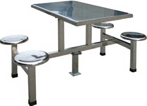 Combination Study Table and Chairs for School Study Hall and Staff Canteen 