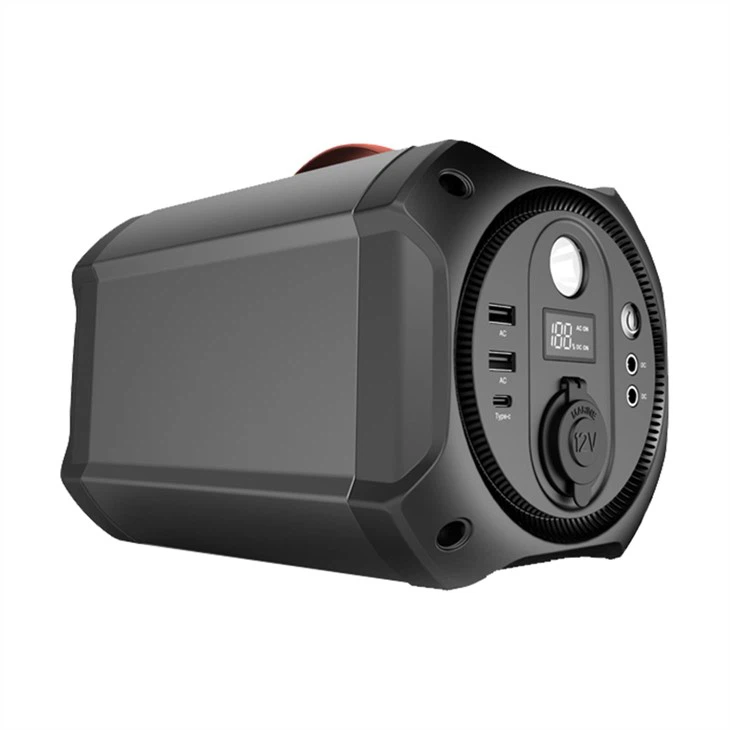 300W Camping Power Supply Aluminium Housing Portable Power Station Battery Solar Charging AC Adapter