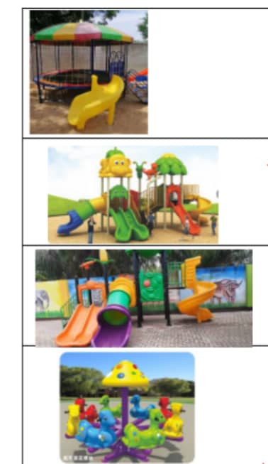 Cartoon Designs Park Plastic Slides Kids