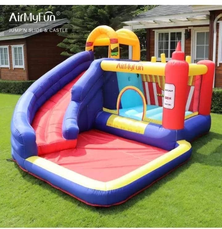 High Quality Firm Party Game Air Toy French Fries Slides Kids Bounce House Inflatable Bouncy for Kid