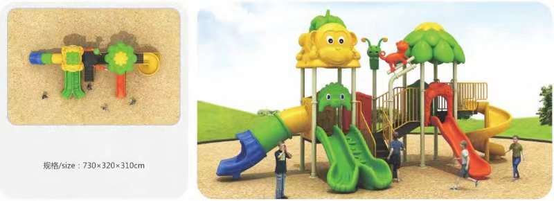 Small Plastic Outdoor Playground Slides for Home