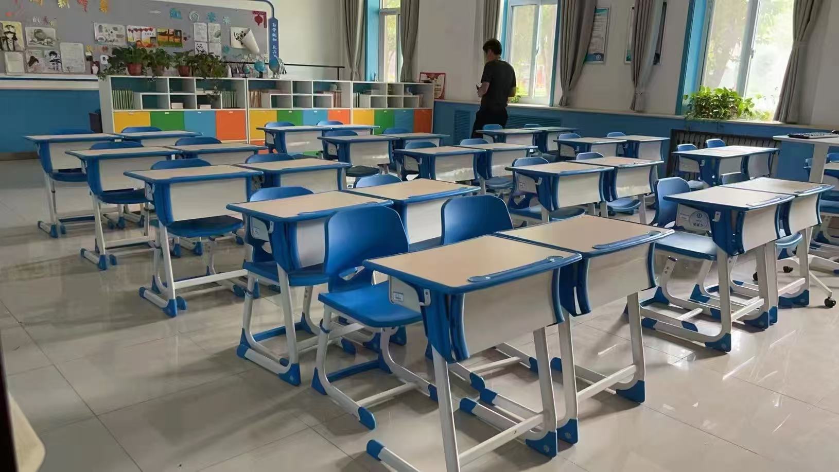 Classroom chairs and tables