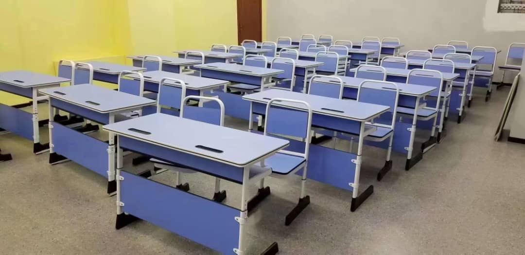 Classroom chairs and tables
