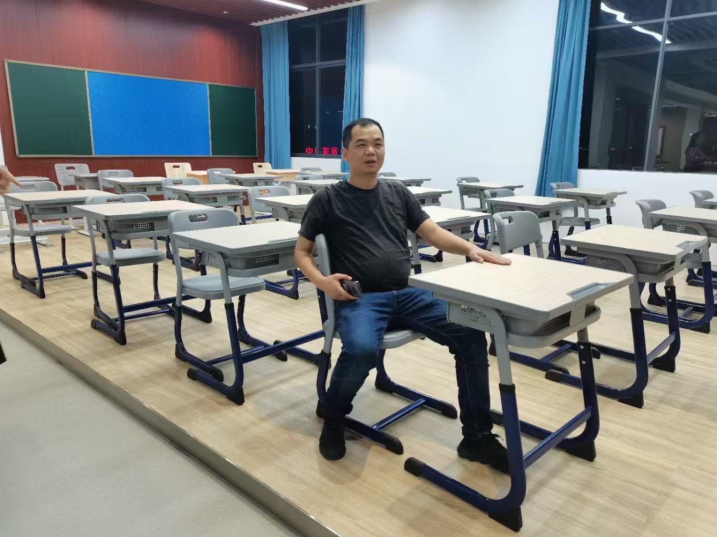 Classroom chairs and tables