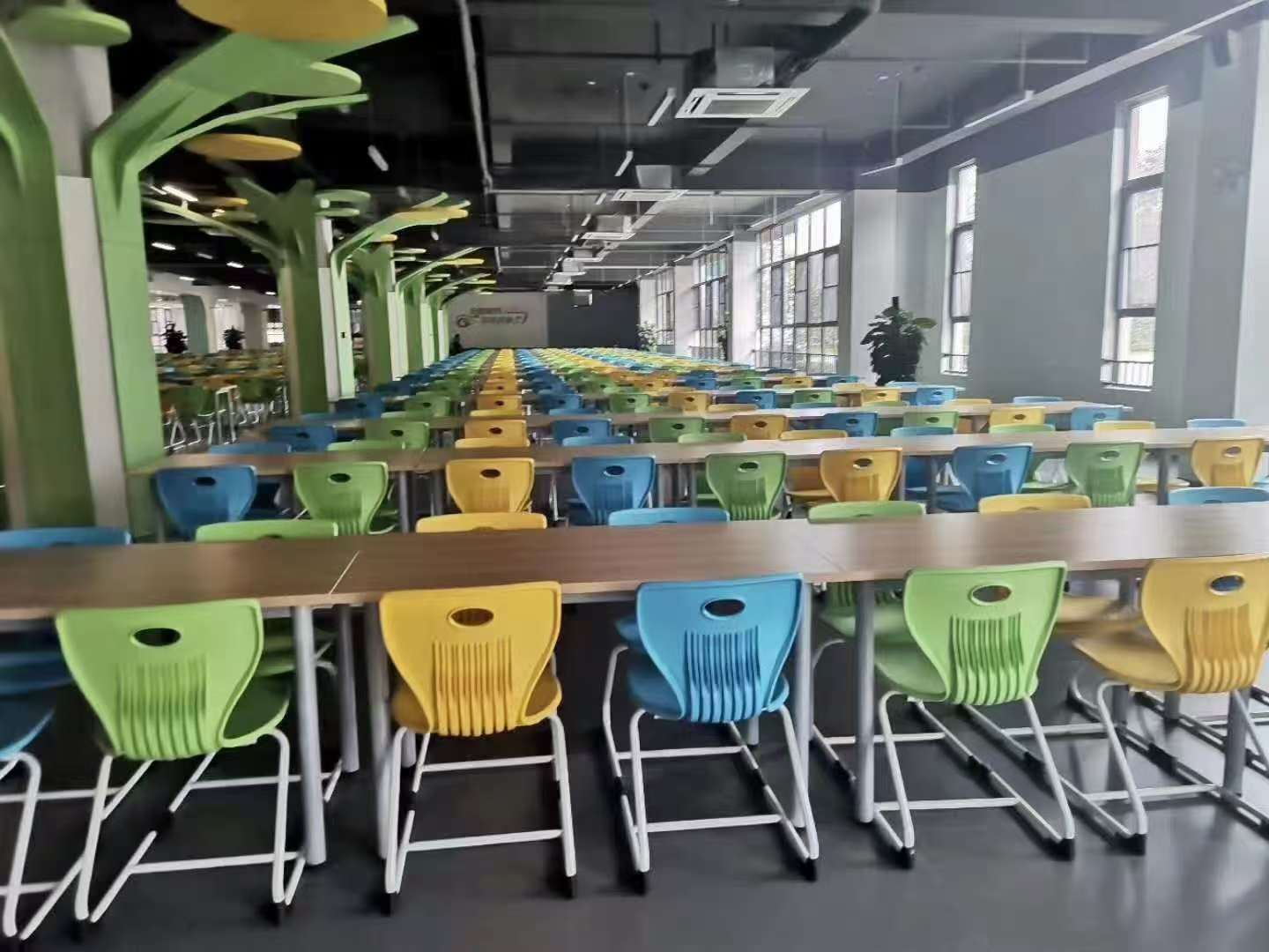Classroom chairs and tables