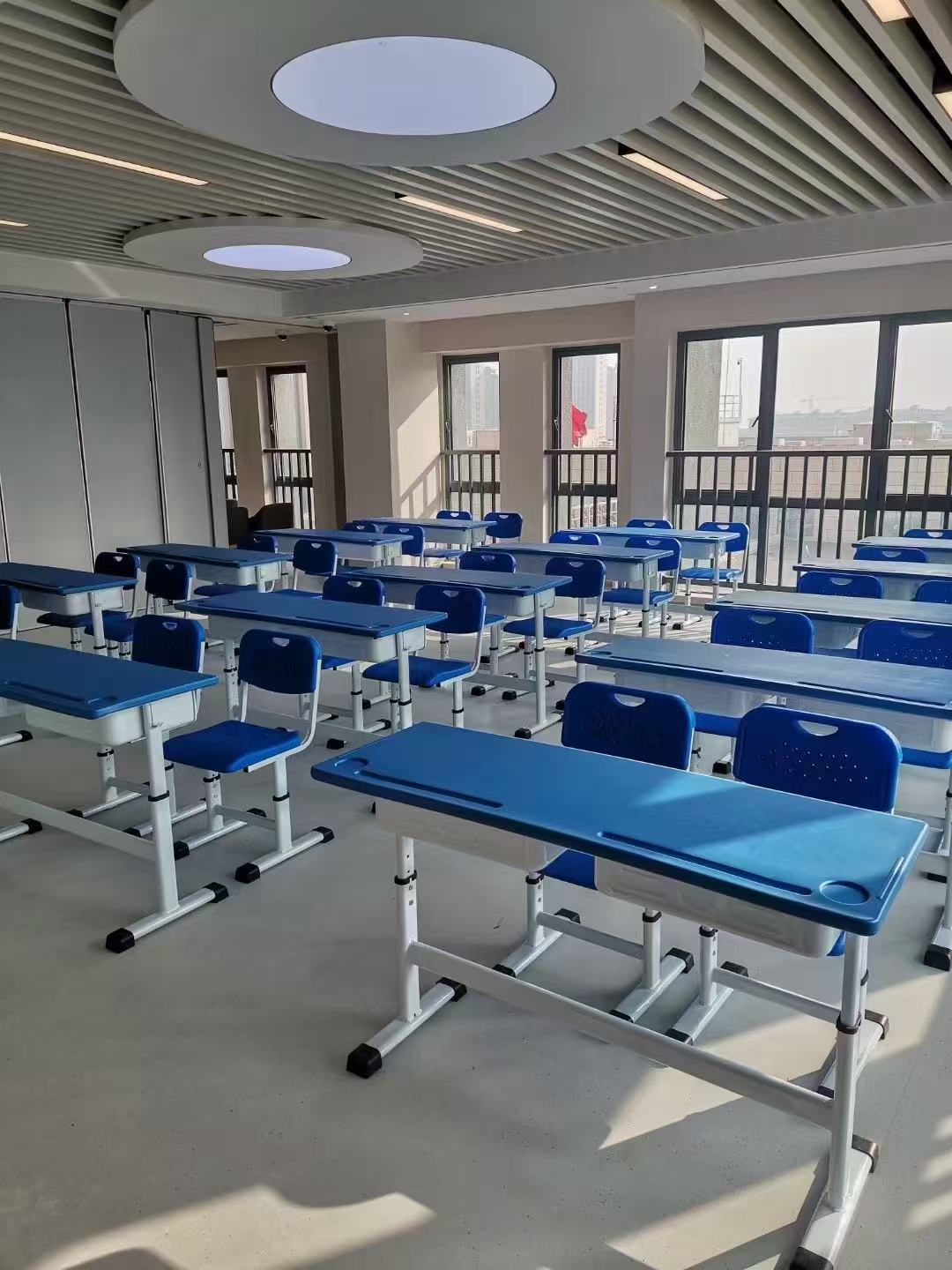 Classroom chairs and tables