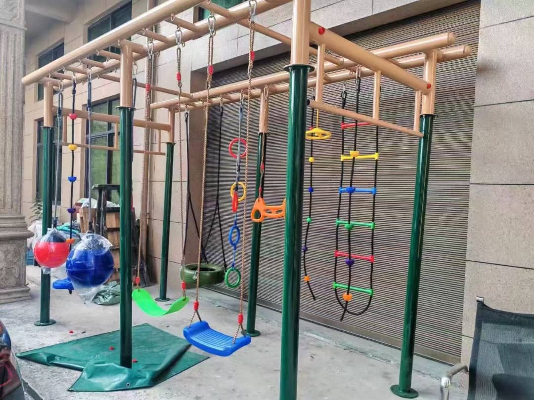 Generic Wooden Swing Rope Ladder With 2 Hooks For Kids