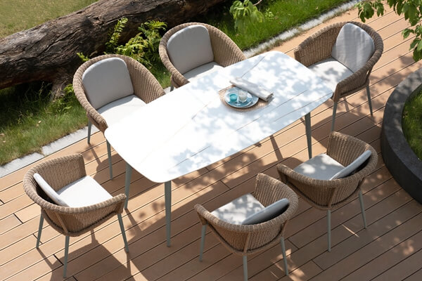  Round Wicker Patio Dining Set