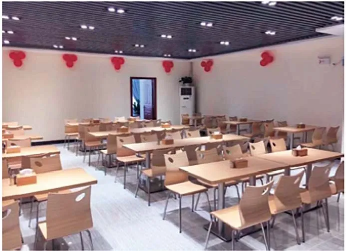 Classroom chairs and tables