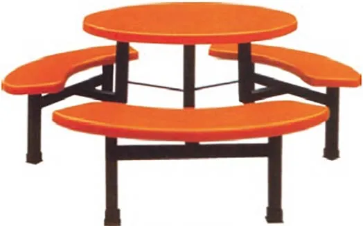 Study room Fiber Glass Table & Bench 6 Seater