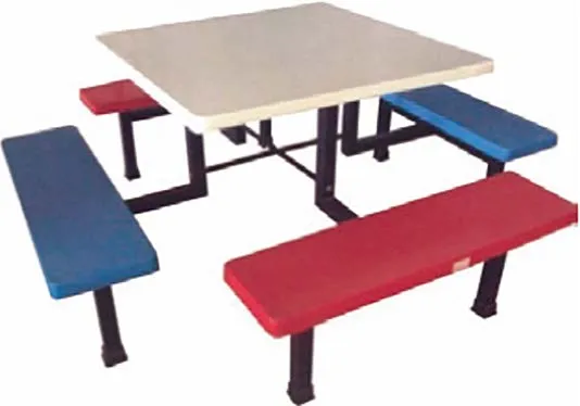 Foot Bench Seat Study Table Set