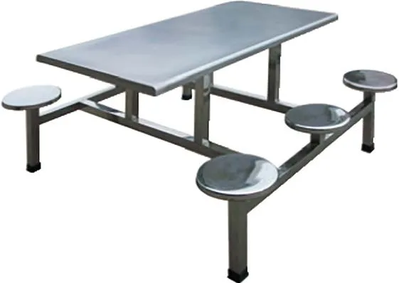 Combination Study Table and Chairs for School Dining Hall and Staff Canteen