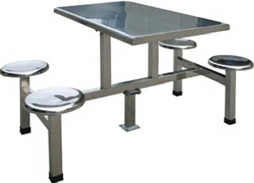 Combination Study Table and Chairs for School Study Hall and Staff Canteen