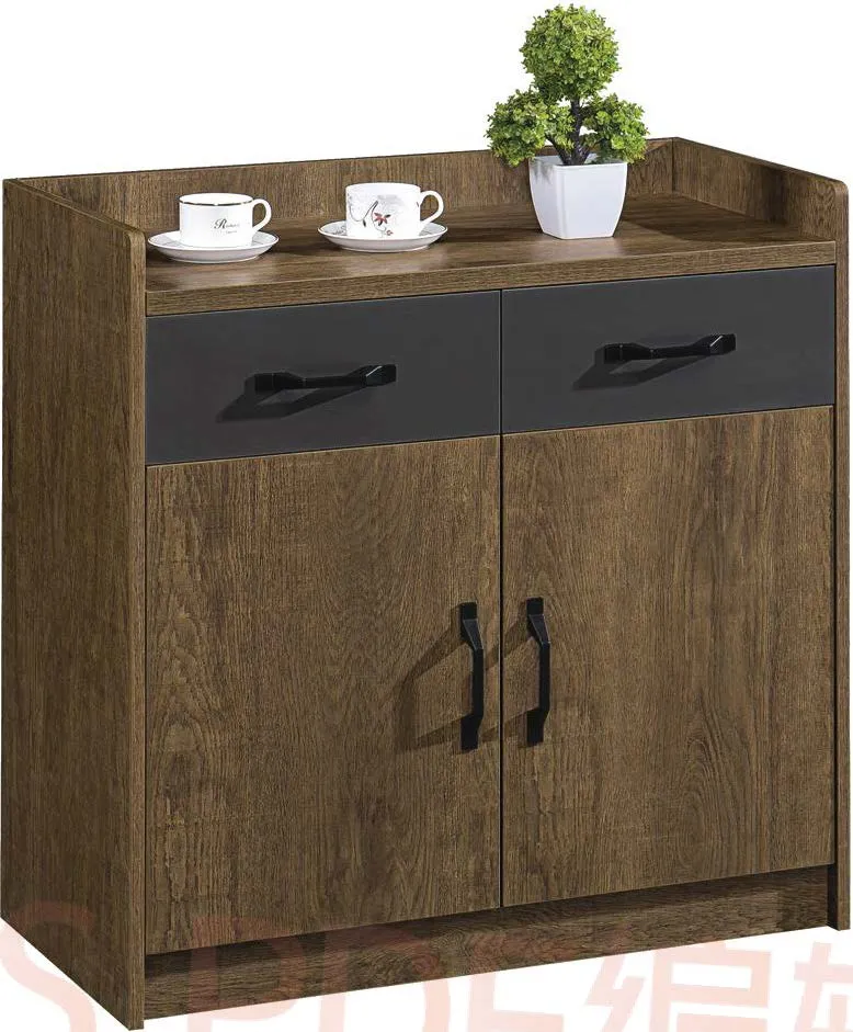 Simple Style Waterproof Wood Locking Door Storage Cabinet with Shelves