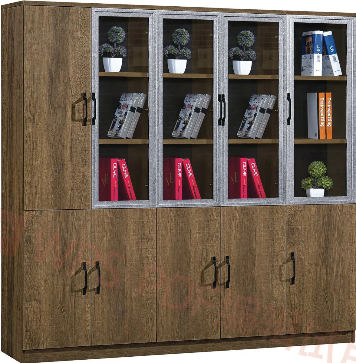 4 Door Cupboard Custom Home Library Study Storage Cabinet