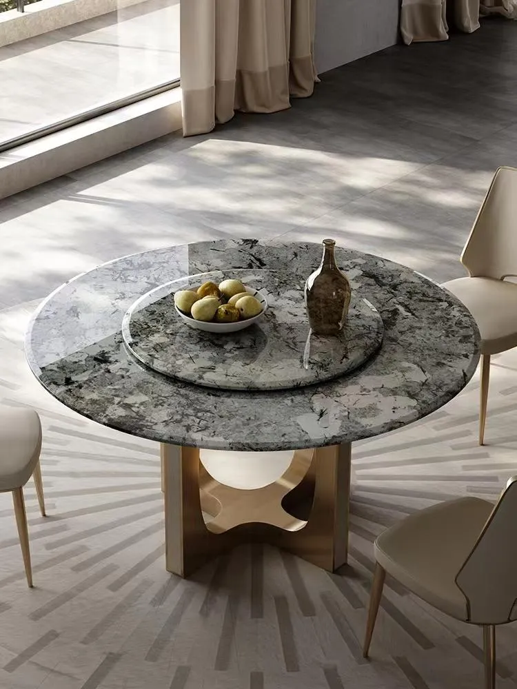 Marble Stainless Steel Dining Table
