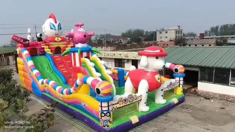 Bounce House Commercial with Slide Water Combo Bouncy Jump Castle Inflatable Bouncer