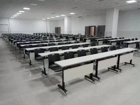 Lecture hall chairs and tables
