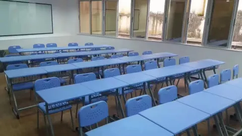 Classroom chairs and tables