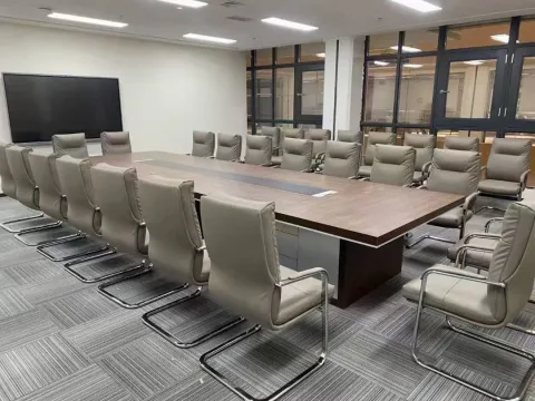 Conference room table and chairs
