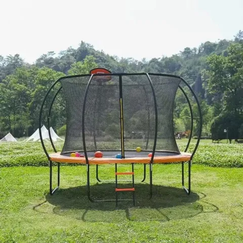 3-Piece Outdoor trampoline park with Safety Enclosure