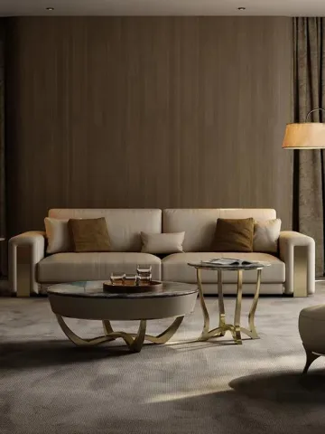 Luxurious Leather Sofa Set