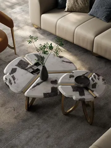 Flower Style - Round Marble Center table