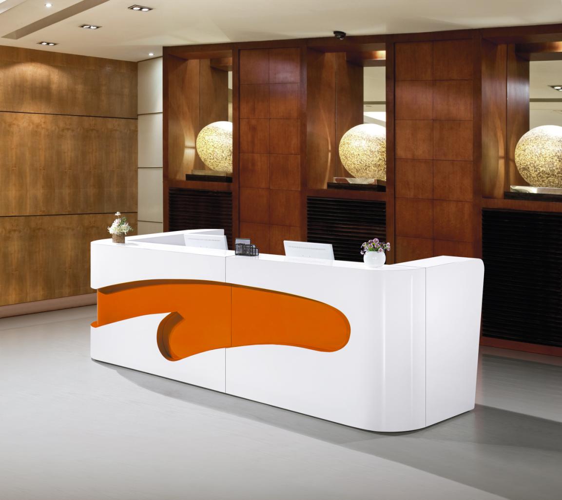Company Front Desk White Reception Desk Bar Counter