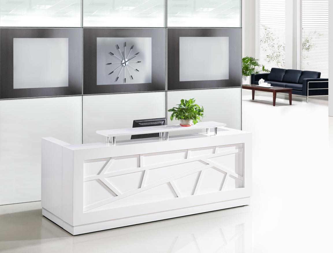 Company Front Desk White Reception Desk Bar Counter