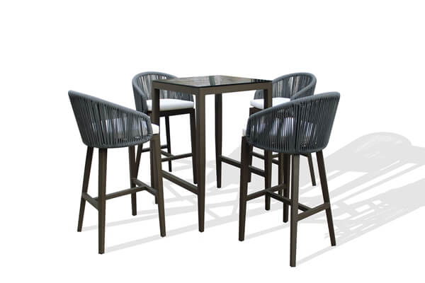 Modern outdoor patio bar set