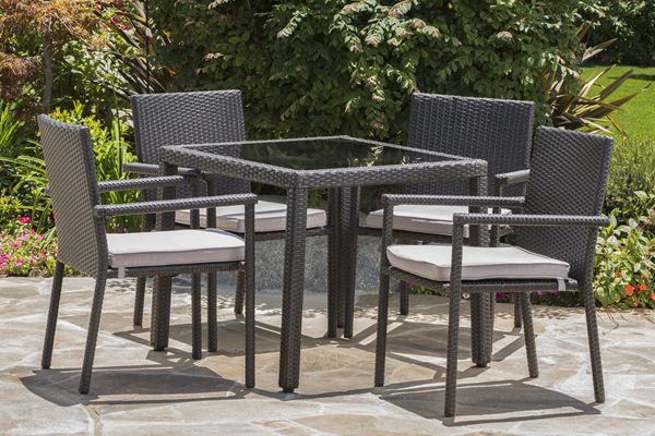 Wicker patio dining set
