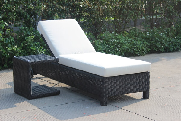 Outdoor sun lounger wicker