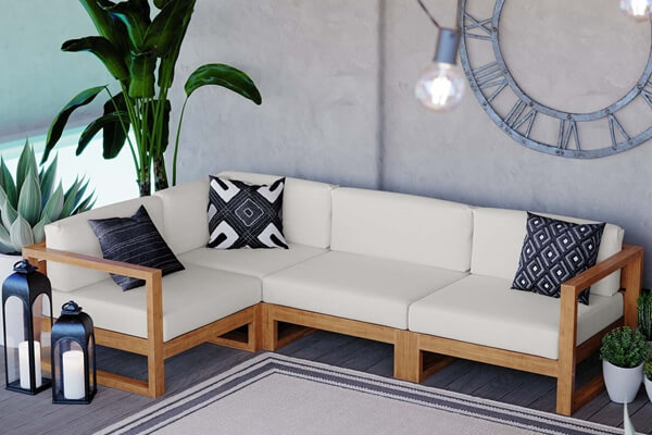 Teak garden furniture
